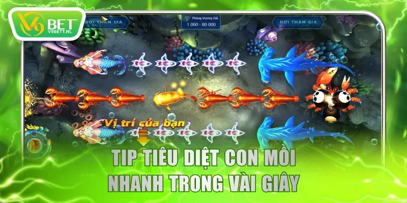 Tip tiêu diệt con mồi nhanh trong vài giây